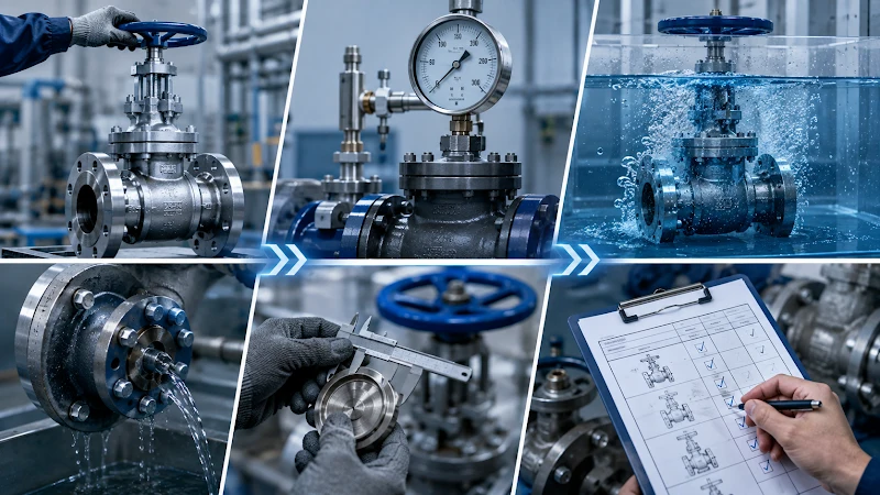 This image provides a glimpse of the step-by-step API 598 testing procedure, although it may differ in actuality.