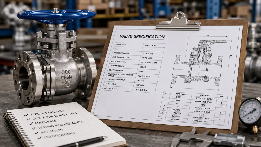 Interpreting valve specifications or data sheets.