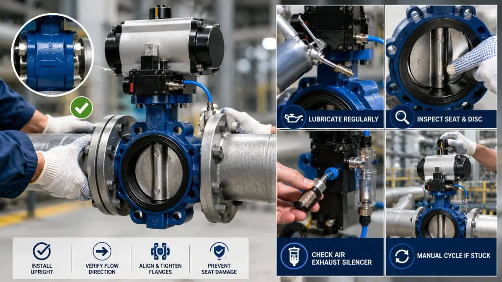 Step-by-step guide on pneumatic butterfly valve installation and maintenance